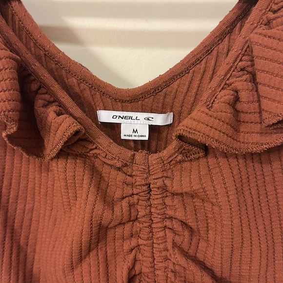 O’Neill brown frill crop top 🌺size medium - Picture 3 of 5